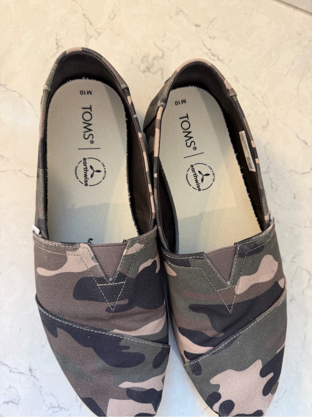 Toms Men's Alpargata Size 10 Camouflage Camo Canvas - Picture 2 of 5